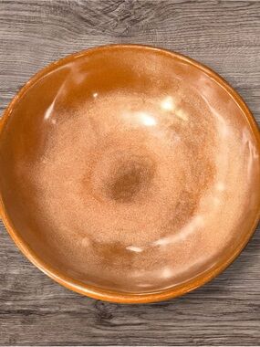 Vintage Frankoma Pottery Serving Bowl #224 Desert Gold 8.5” Diameter